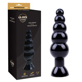  Butt plug anal Jack  - 19cm - preto