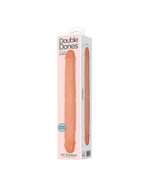 Dildo duplo flexvel vertebrado - rosa 42x3,6cm 