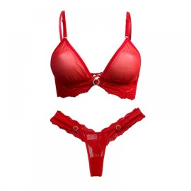 Conjunto Penetra  sexy  - tule - vermelho