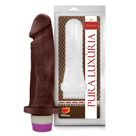 Vibrador Pnis Pura Luxria 18x4,5cm - Chocolate 