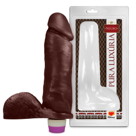 Vibrador Pnis Pura Luxria  20,5x4,7cm  - Chocolate