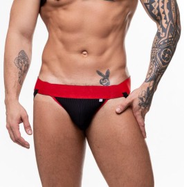 Cueca Jockstrap  - Tiras vermelho