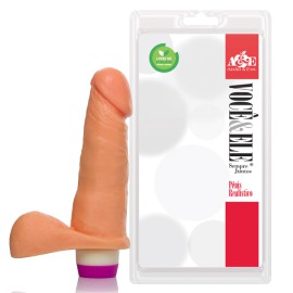 Vibrador Voc e Ele - 16,5X4cm - pele c/ escroto