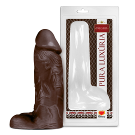 Dildo com testículo  Big 23,2X7,3cm - Chocolate