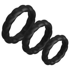 Anel peniano - kit 3 an�is de silicone 