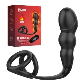 Estimulador de prostata com Anel escrotal - Aquecimento com 12 velocidade - recarreg�vel