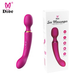 Vibrador Massageado duplo sem fio - silicone mdico 