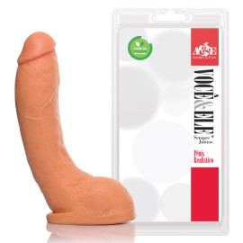 Dildo bengala com escroto  21x5,5cm - pele