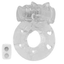 Anel peniano com vibrao Urso transparente