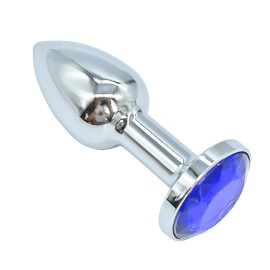 Plug anal de luxo em metal, com formato c�nico - tamanho PP Azul 