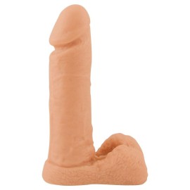 Dildo com testculo  20,5x4,7cm - pele