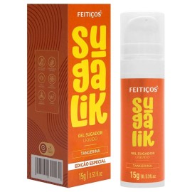 Excitante Sugalik Sugador e Pulsador Lquido  Beijvel - Tangerina