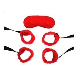 Kit bondage  pelcia - vermelho