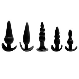 Kit com 5 Plug anal - SI - Preto