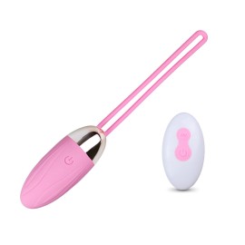 Mini vibrador egg recarregvel - sem fio e 10 vibraes - rosa