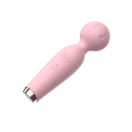 Mini massageado silicone médico - recarregável  rosa 10 vibrações 