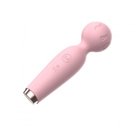 Mini massageado silicone mdico - recarregvel  rosa 10 vibraes 