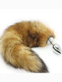 Plug Anal Rabo de Raposa - Plug Tamanho P com Rabo 25 cm