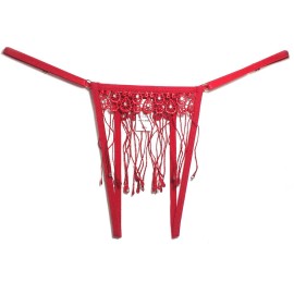Calcinha Aberta com Franjas - Fala s�rio - Vermelho