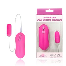 Mini estinulador Bullet com 10 vibrações rosa - Estimulador feminino 