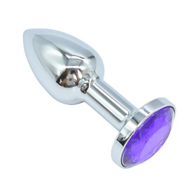 Plug anal de luxo em metal, com formato c�nico - tamanho PP Roxo