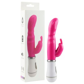 Vibrador silicone rabbit 8 vibraes - rosa 