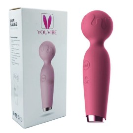 Mini massageado silicone mdico - recarregvel  vinho 10 vibraes 