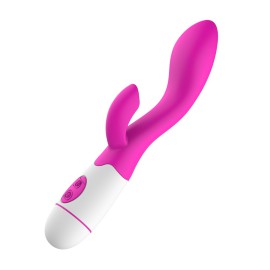 Vibrador Recarregvel - Ponto G e Clitris silicone mdico - rosa