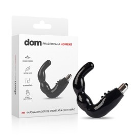 Massageador de prostata - Dom do prazer negro com vibra��o