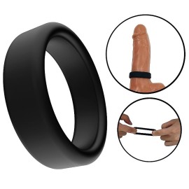 Anel Peniano - Simples Silicone - Preto 