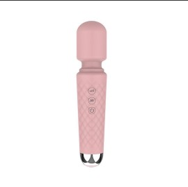 Vibrador Varinha M�gica sem fio recarreg�vel  - rosa claro 
