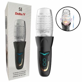 Masturbador para glande com rota��o intensa e movimento Vai e Vem - recarreg�vel 