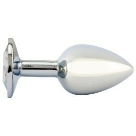 Plug anal hard ao inox - cristal P