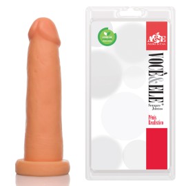 Dildo simples Voc e Ele  14,5X4cm - pele