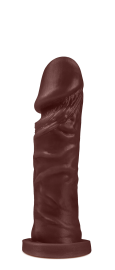 Dildo simples - 15,3x4cm - Marrom 