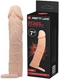 Capa peniana cyberskin extensora com anel  - 17x3,6cm