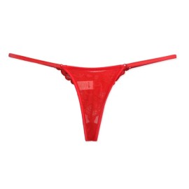 Calcinha Sensual Fio Dental em Renda e Tule Sempre Tua Vermelho