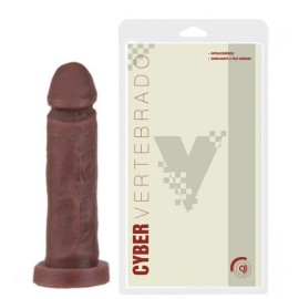 Dildo cyberskin vrtebra - 17,5x3,8 chocolate 