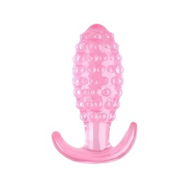 Plug Anal em Silicone / Com Textura de Bolinha - 10,5x3,5cm - SI Rosa 