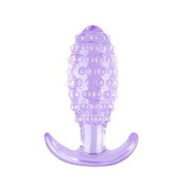 Plug Anal em Silicone / Com Textura de Bolinha - 10,5x3,5cm - SI ROXO