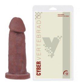 Dildo cyberskin vrtebra - 19x4,5 chocolate 