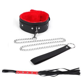 Coleira com Guia de Corrente Luxo e Chicote - YOUVIBE