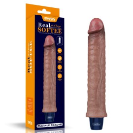 Pnis Dupla Densidade 24,5x4 cm Dual layered Platinum Silicone com 10 modos de vibrao  LOVETOY