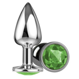 Plug anal hard ao inox -  G verde