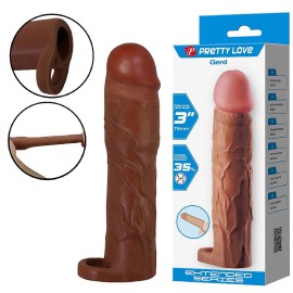 Capa Peniana com anel para o escroto - marrom