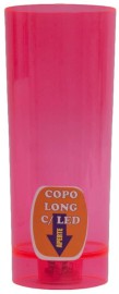 Copo longo para drink com luz - vermelho 