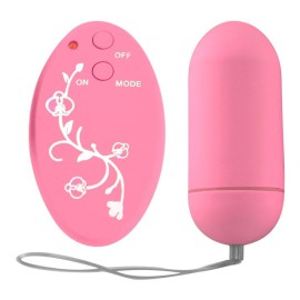Mini vibrador egg com controlo remoto sem fio - 20 vibrao rosa
