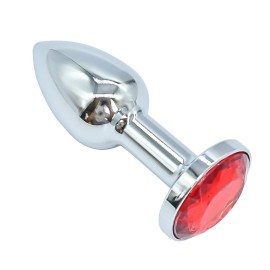 Plug anal de luxo em metal, com formato c�nico - tamanho PP Vermelho