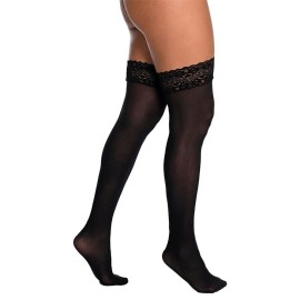  Meia Lisa  7/8  Preto renda