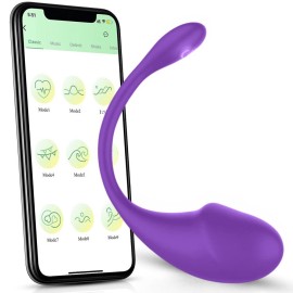 Estimulador Ponto G e Clit�ris com Controle por Aplicativo - Abel - Casal - Roxo
